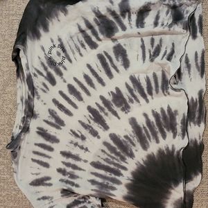 gray and white tie dye cropped tee from PINK Victoria Secret